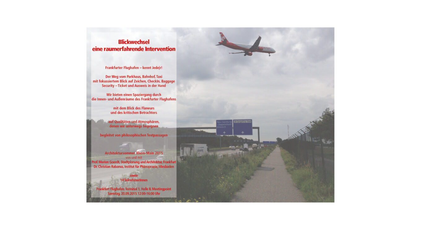 20.09.2015 ‚Blickwechsel – Eine raumerfahrende Intervention‘